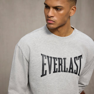 Everlast® EVERLAST Mens Iconic Maximized Logo Crew Sweat Sweatshirt Grey