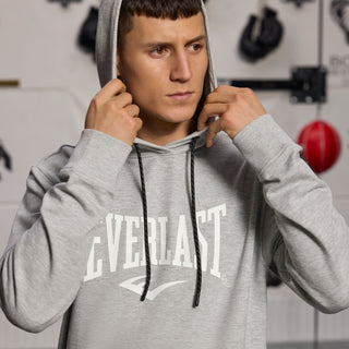 Everlast® EVERLAST Mens Iconic Maximized Logo Sweat Hoodie Sweatshirt Grey