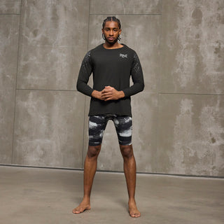 Everlast® Sport EVERLAST Mens MMA AOP Combat Stretch Tights Short EVERDRI ™ Tights Black