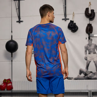 Everlast® EVERLAST Mens SS Athletic AOP Training Tee EVERDRI ™ T-shirt Blue