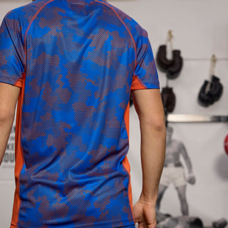 Everlast® EVERLAST Mens SS Athletic AOP Training Tee EVERDRI ™ T-shirt Blue