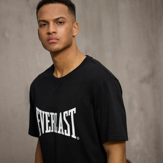 Everlast® Sport EVERLAST Mens SS Oversized Iconic Maximized Logo Tee T-shirt Black