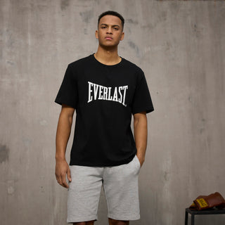 Everlast® Sport EVERLAST Mens SS Oversized Iconic Maximized Logo Tee T-shirt Black