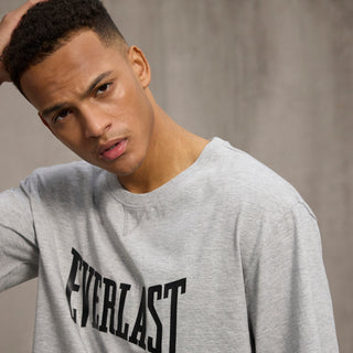 Everlast® Sport EVERLAST Mens SS Oversized Iconic Maximized Logo Tee T-shirt Grey