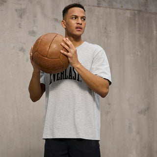 Everlast® Sport EVERLAST Mens SS Oversized Iconic Maximized Logo Tee T-shirt Grey