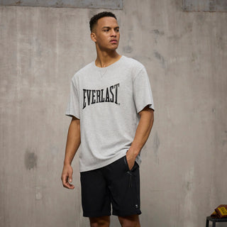 Everlast® Sport EVERLAST Mens SS Oversized Iconic Maximized Logo Tee T-shirt Grey