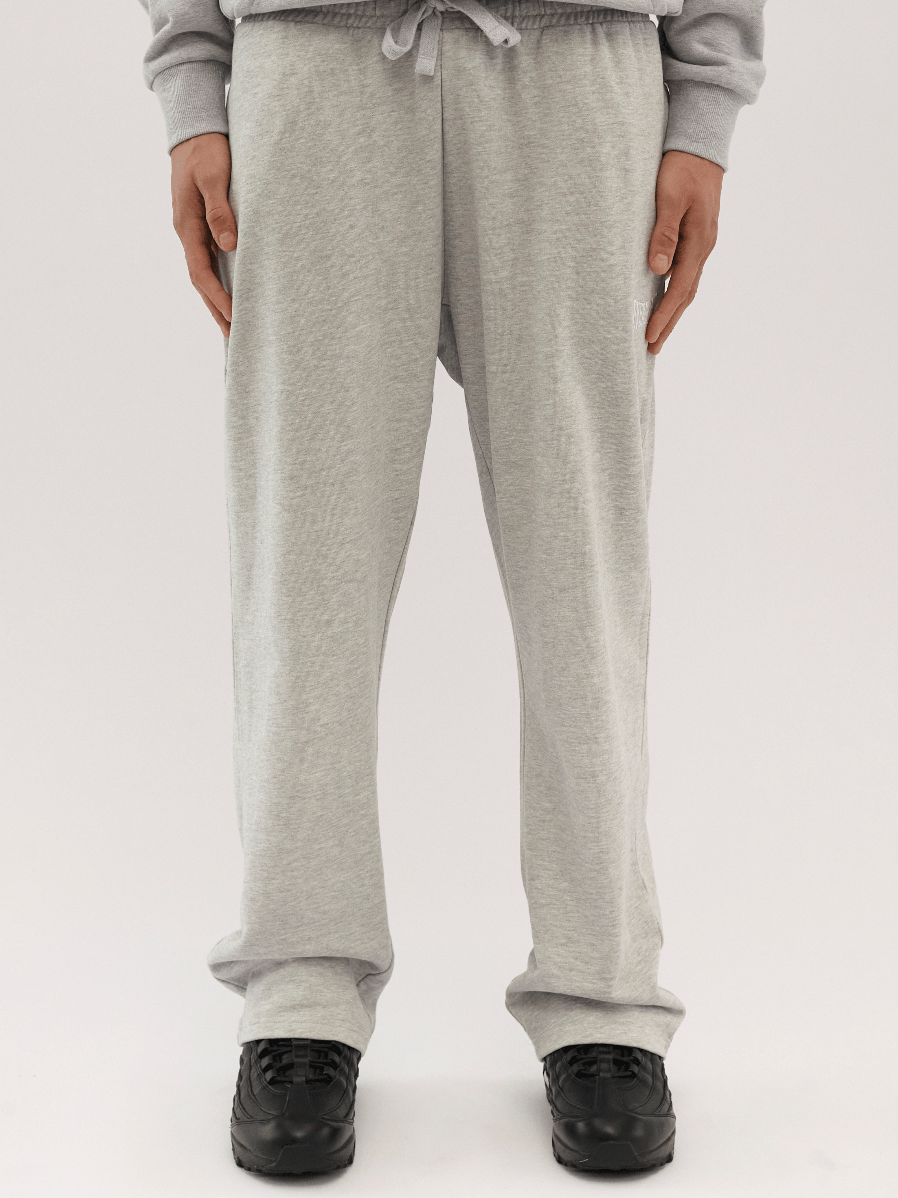 EVERLAST STRAIGHT BAGGY FIT SWEAT PANTS - Light Gray melange