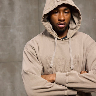 Everlast® EVERLAST WASHED EMB SWEAT HOODIE Hoodie Sand