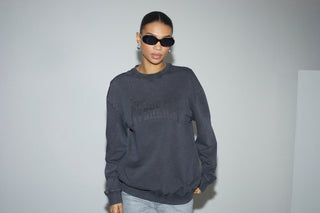 Everlast® EVERLAST WASHED LOGO CREW SWEAT Sweatshirt Black