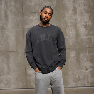 Everlast® EVERLAST WASHED LOGO CREW SWEAT Sweatshirt Black