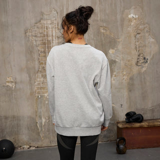 Everlast® Sport EVERLAST Womens Oversized Greatness Is Within Crew Sweat Sweatshirt Grey