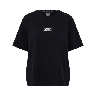 Everlast® Sport EVERLAST Womens SS Oversized Iconic Cotton Stretch Tee T-shirt Black