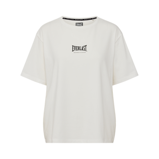 Everlast® Sport EVERLAST Womens SS Oversized Iconic Cotton Stretch Tee T-shirt White