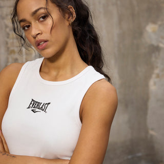 Everlast® EVERLAST Womens Trend Rib Tank Top T-shirt White