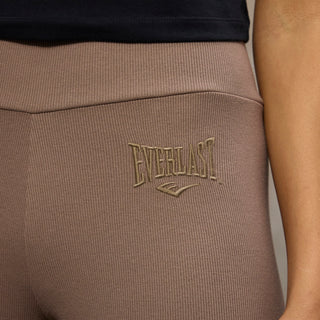 Everlast® EVERLAST Womens Trend Rib Tights Short Shorts Sand