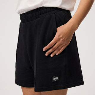 Everlast® EVERLAST Womens Wide Pintuck Sweat Shorts Shorts Black