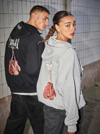 Everlast® FIGHT NIGHT ZIP HOODIE Hoodie 413 Light Grey melange