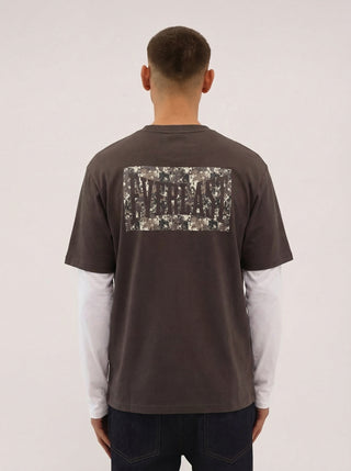 Everlast® LAYERED BACK LOGO CAMO LS T-shirt Brown
