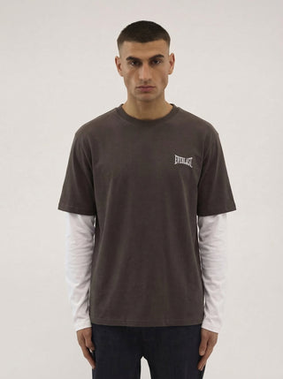 Everlast® LAYERED BACK LOGO CAMO LS T-shirt Brown