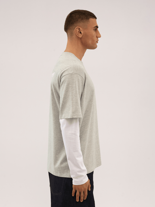 Everlast® LAYERED BACK LOGO LS T-shirt Grey