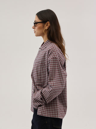 Everlast® Long Sleeve Checked Shirt Shirt Cowhide Check 19-1533TCX & 11-4300TCX