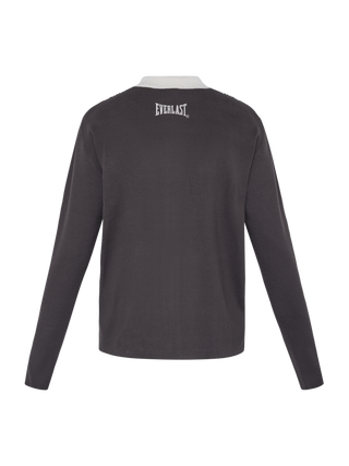 Everlast® Retro Stripe Zip Polo Knit Brown