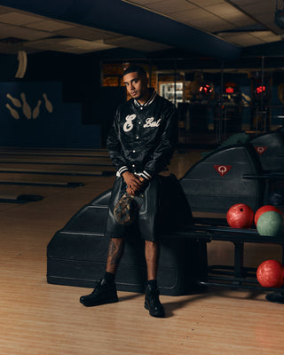 Everlast® The ‘Varsity Satin Bomber’ Jacket Black