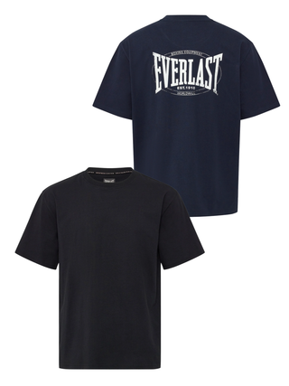 2-Pack Everlast Back Logo T-shirt – Sort & Navy (MEN)
